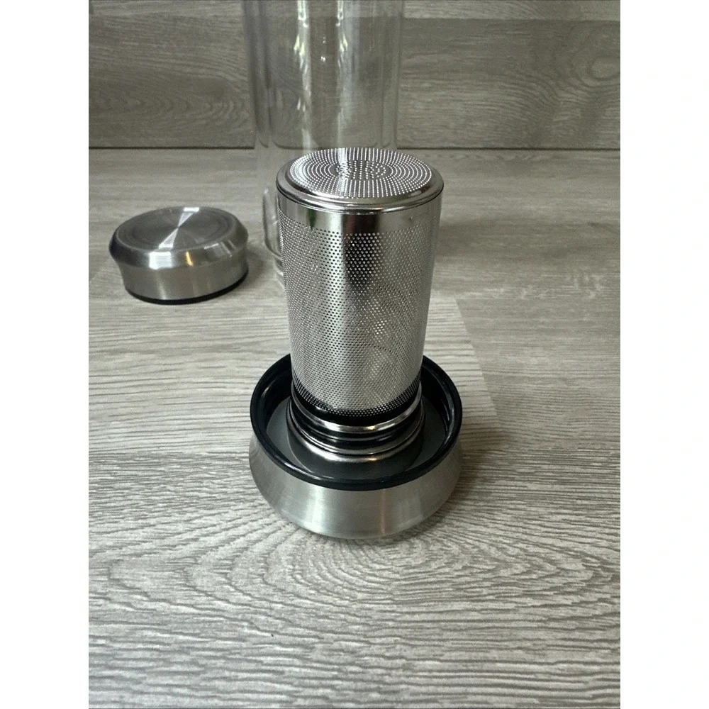 Preup Tea Infuser and Glass Water Bottle. Excellent Condition.‎ On-The-Go Brew.